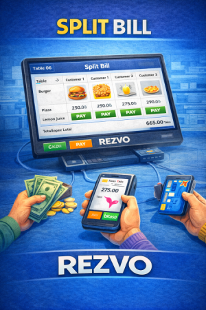 Bill splitting system for any number of customers