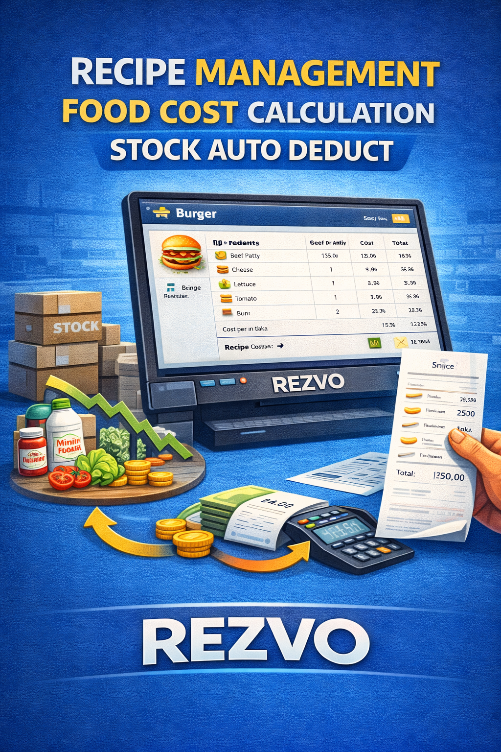 Recipe management and food cost calculation